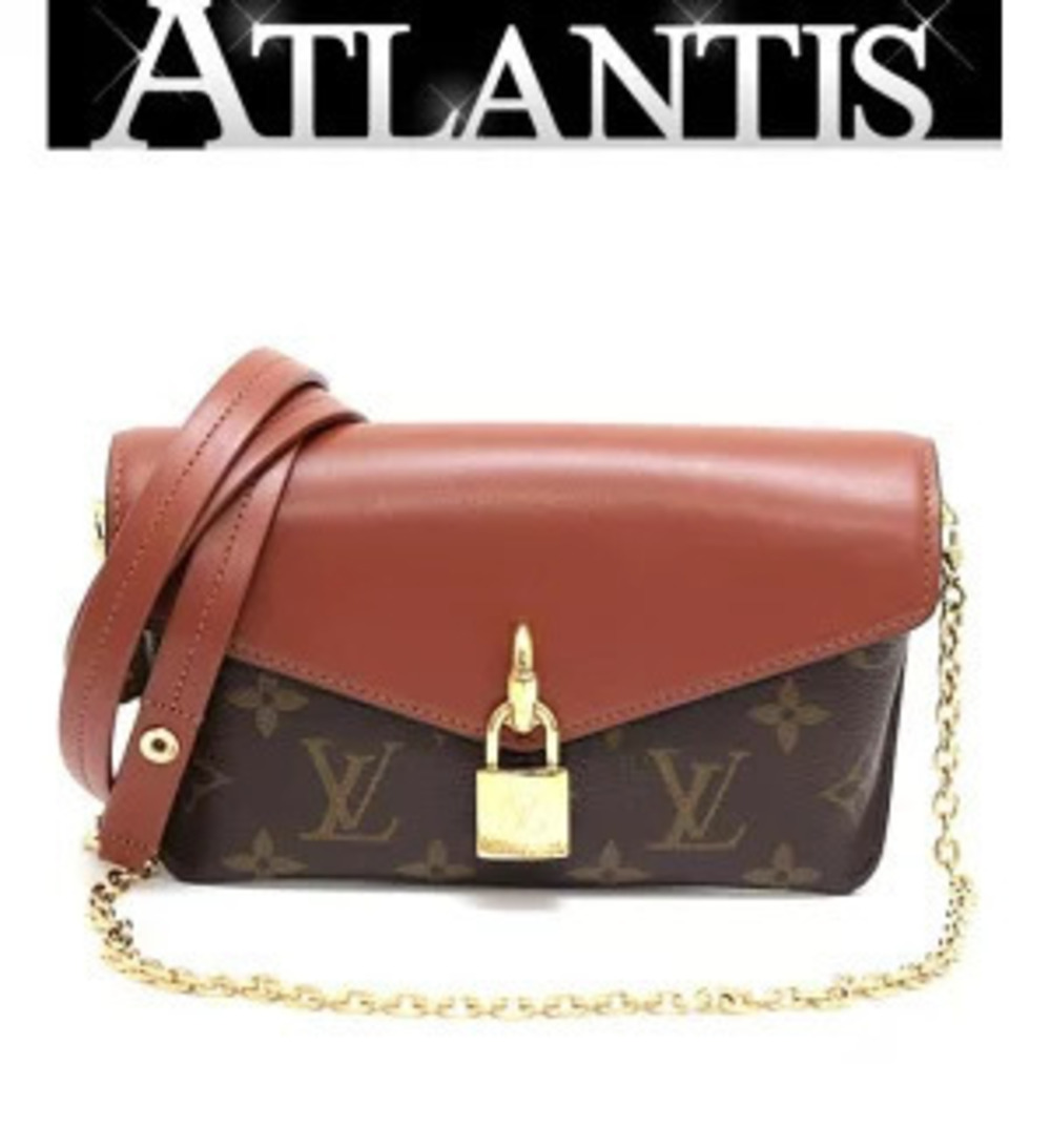 Louis Vuitton Padlock on Strap 2way Shoulder Bag Monogram Caramel Tan